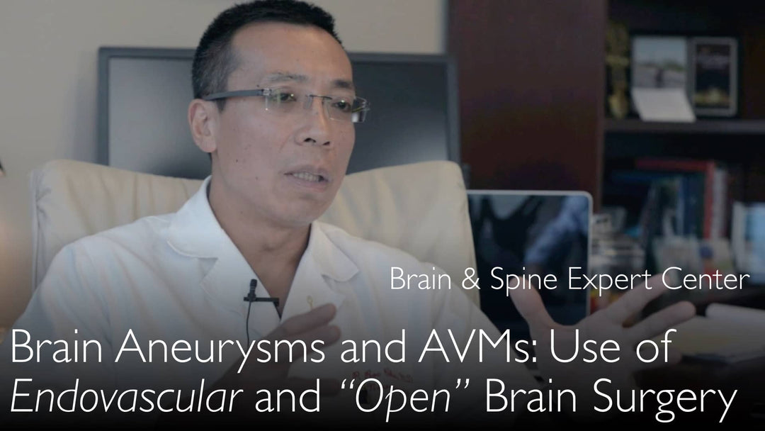Open brain surgery and endovascular intervention combination treatment. 1