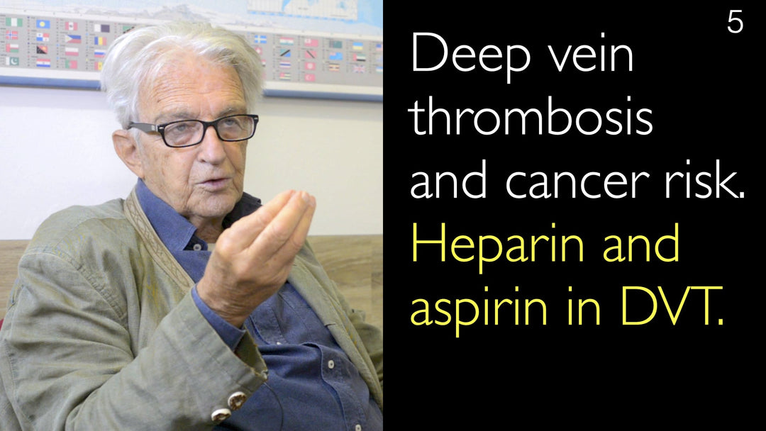 Deep vein thrombosis and cancer risk. Heparin and aspirin in DVT. 5