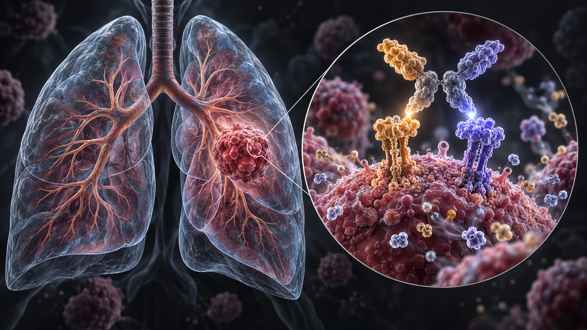 Original medical illustration for: Amivantamab Plus Chemotherapy for Advanced Lung Cancer with EGFR Exon 20 Insertions: A Patient Guide to the PAPILLON Trial