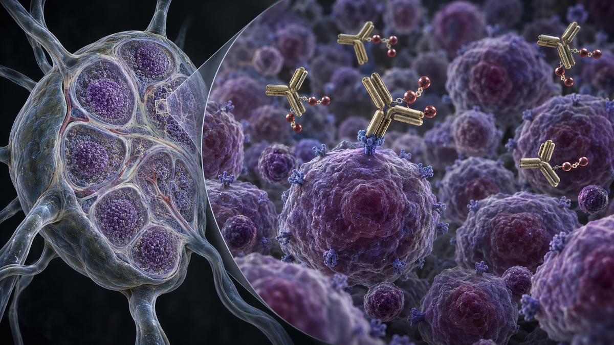 Original medical illustration for: Antibody-Drug Conjugates for Lymphoma: A Complete Review of the Clinical Trial Landscape