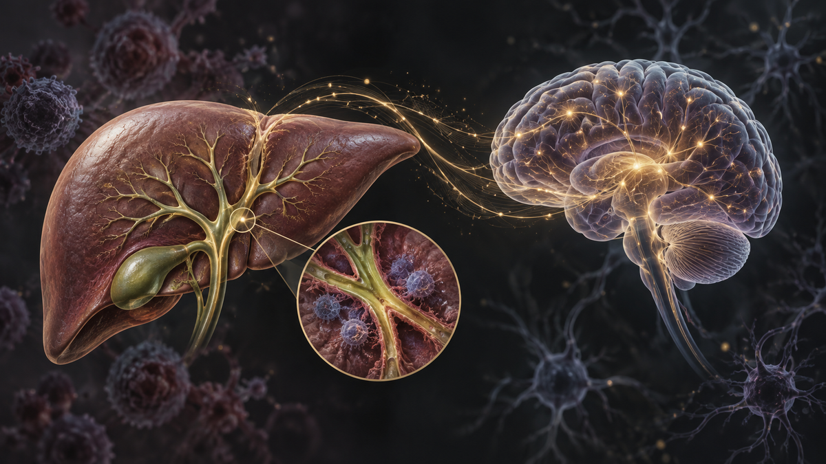 Original medical illustration for: Anxiety and Depression in Primary Biliary Cholangitis: What Patients Need to Know