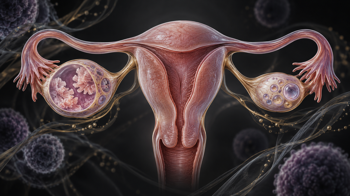 Original medical illustration for: Borderline Ovarian Tumors in Women of Childbearing Age: Balancing Cancer Care and Fertility