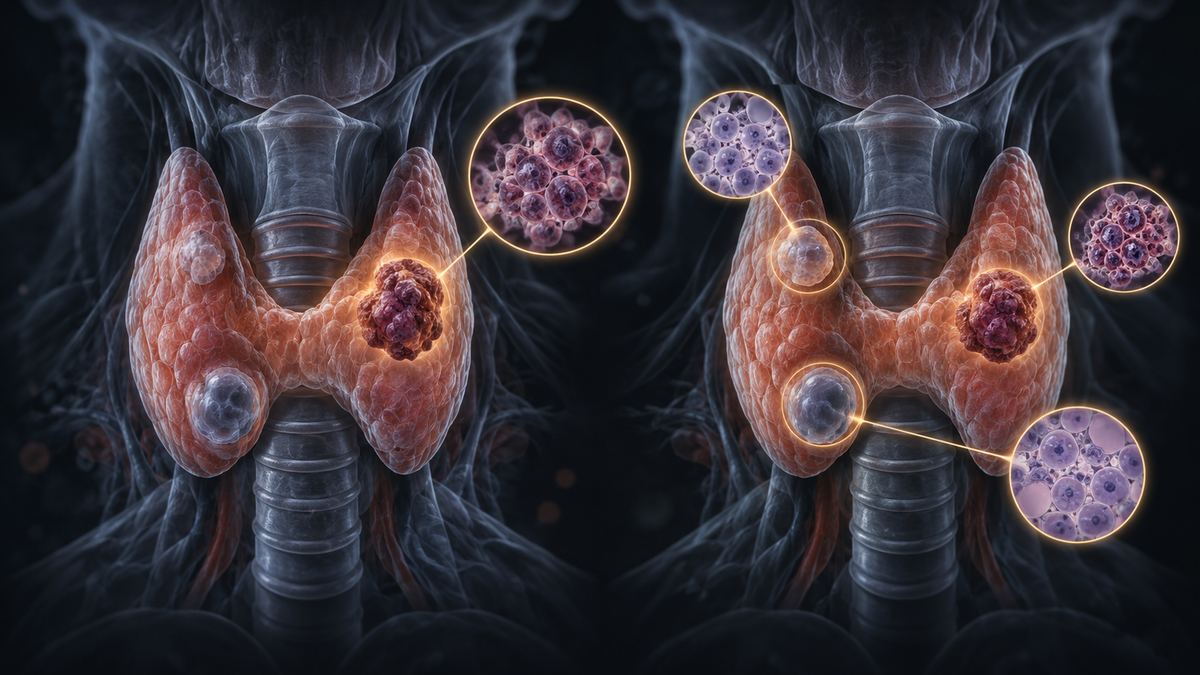 Original medical illustration for: Comparing Two Approaches to Thyroid Nodule Testing: A Randomized Trial of Selective Versus Non-Selective Fine Needle Aspiration