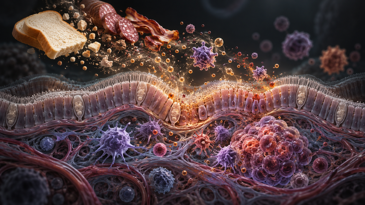 Original medical illustration for: Does a Pro-Inflammatory Diet Raise Cancer Risk? What a Major Review of 2.7 Million People Found