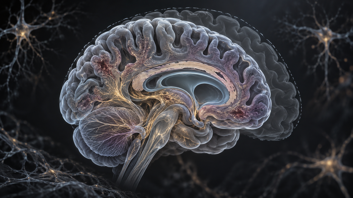 Original medical illustration for: Does Losing Brain Volume Mean Worse Disability in Multiple Sclerosis? A Review of 50 Studies