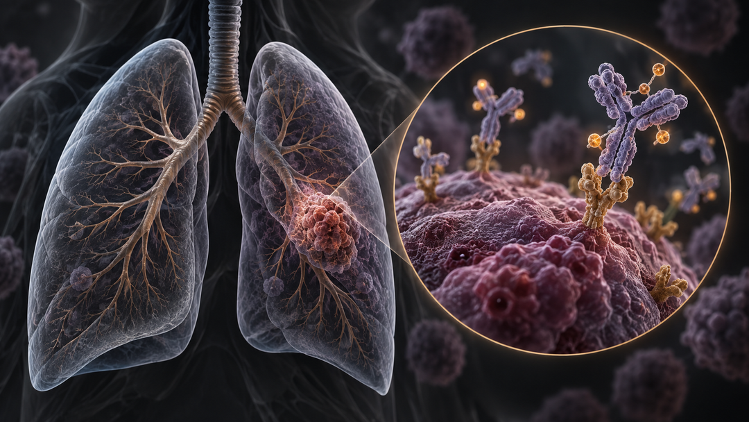 Original medical illustration for: Enhertu (Trastuzumab Deruxtecan) May Offer the Strongest Benefit for HER2-Mutant Lung Cancer After Initial Treatment Fails