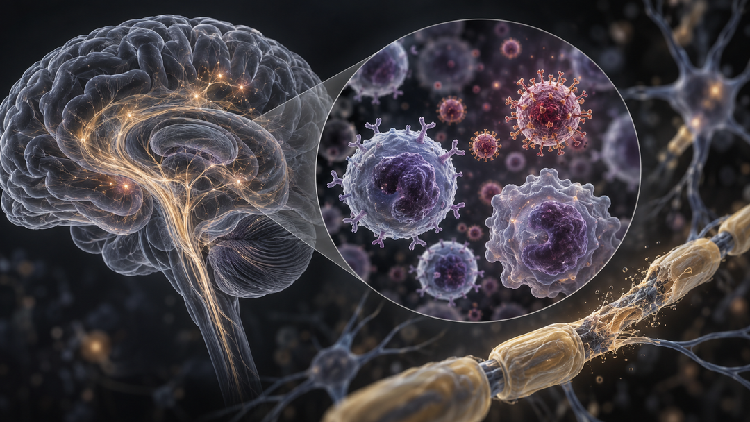 Original medical illustration for: Epstein-Barr Virus Reactivation and the Immune Events That Precede Multiple Sclerosis Relapse