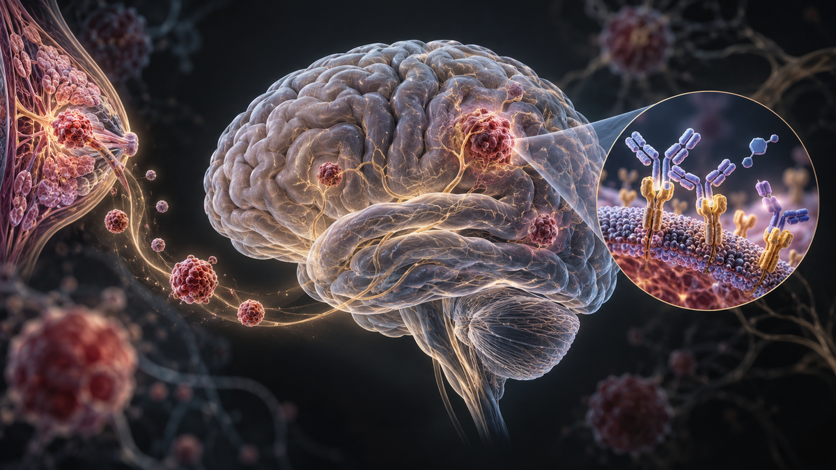 Original medical illustration for: How Anti-HER2 Therapies Have Transformed Survival in HER2-Positive Metastatic Breast Cancer: A Focus on Brain Metastasis Treatment
