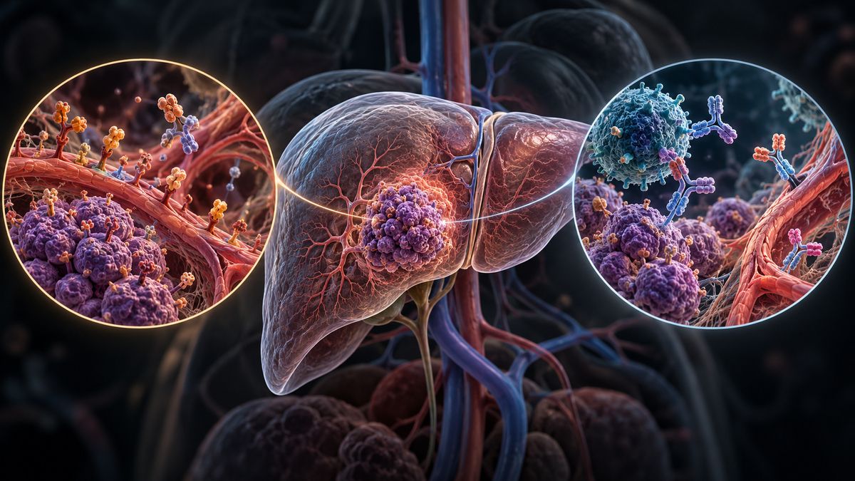 Original medical illustration for: Lenvatinib vs. Atezolizumab Plus Bevacizumab for Liver Cancer That Cannot Be Surgically Removed: A Patient-Friendly Guide to a 6,620-Person Meta-Analysis