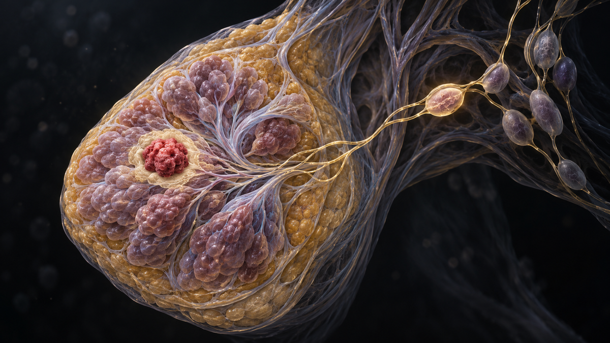Original medical illustration for: Less Surgery for Breast Cancer: What the Evidence Shows About Breast-Conserving Surgery and Sentinel Node Biopsy