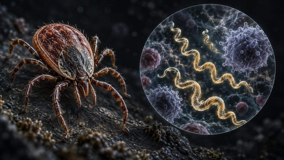 Original medical illustration for: Lyme Disease and Other Tick-Borne Illnesses: A Complete Patient's Guide to Diagnosis, Treatment, and Persistent Symptoms