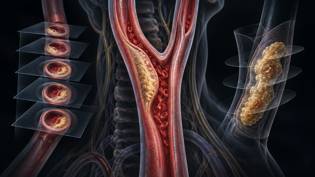 Original medical illustration for: Measuring Carotid Plaque Burden: A Smarter Way to Assess Stroke Risk and Guide Treatment