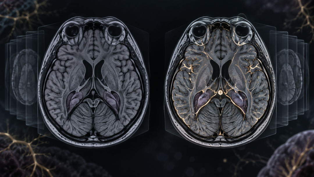 Original medical illustration for: MRI With or Without Contrast: A Patient's Guide to Understanding the Difference