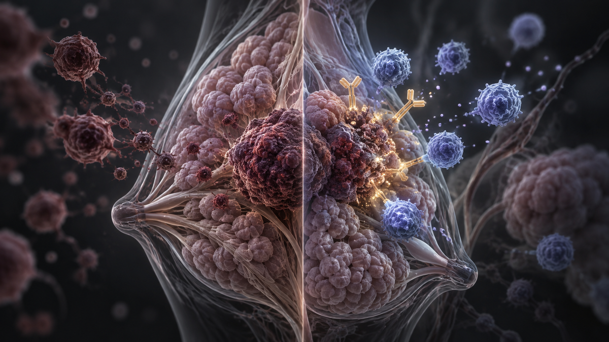 Original medical illustration for: New Combination Therapy Shows Promise for Advanced Triple-Negative Breast Cancer: What the ASCENT-04/KEYNOTE-D19 Trial Means for Patients