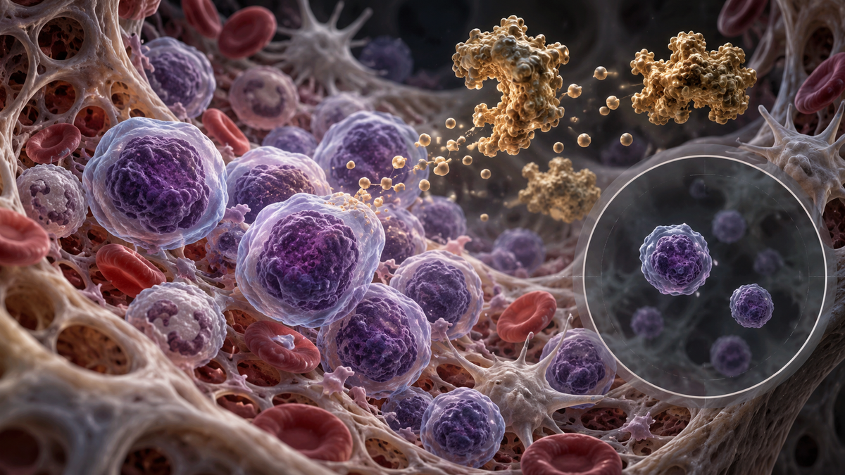 Original medical illustration for: New Guidelines for Treating Acute Lymphoblastic Leukemia in Adolescents and Young Adults