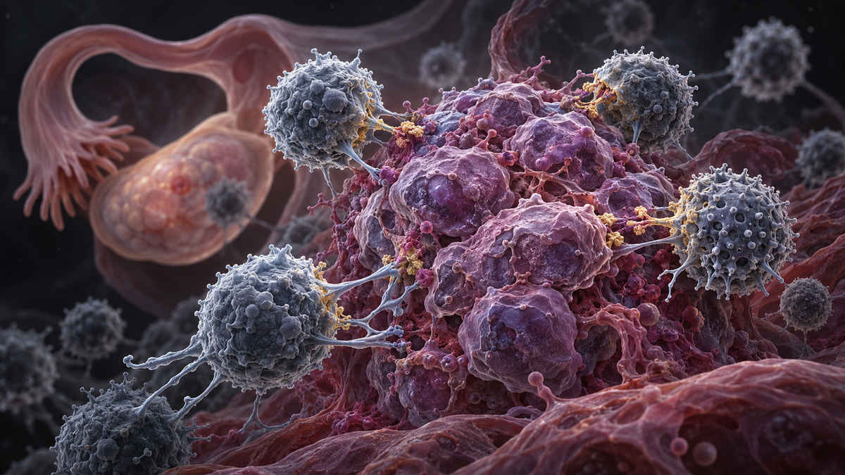 Original medical illustration for: New Immune Cell Therapies for Ovarian Cancer: What Patients Need to Know