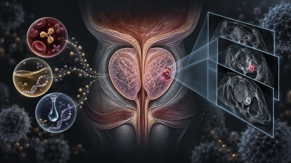 Original medical illustration for: New Tools for Detecting Prostate Cancer Early: A Patient's Guide to Emerging Screening Technologies