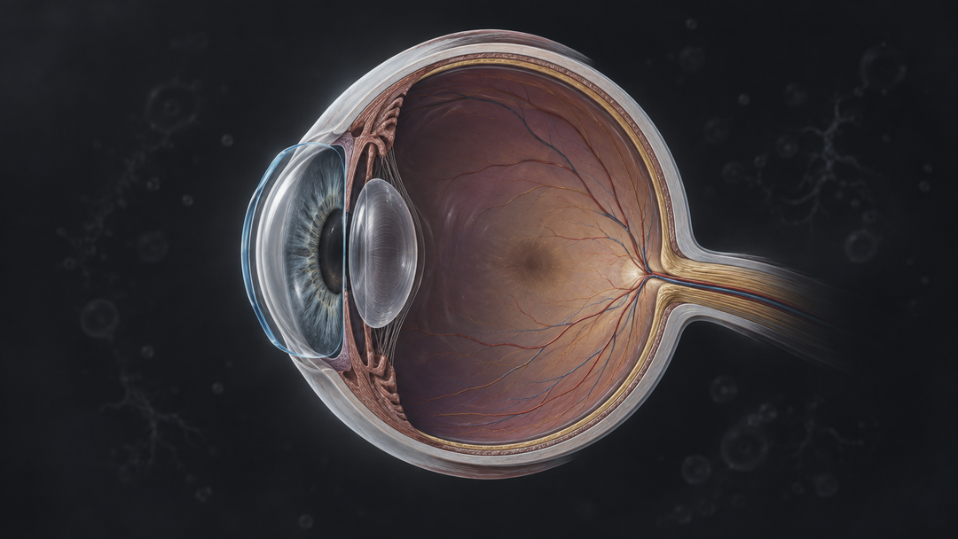 Original medical illustration for: Overnight Orthokeratology: How Sleeping in Specially Fitted Contact Lenses Can Slow Nearsightedness in Children