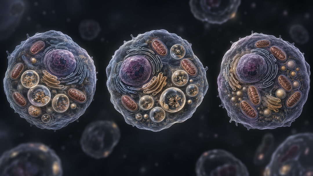 Original medical illustration for: Rapamycin, Not Metformin, Mimics Calorie Restriction's Lifespan Benefits: What a 167-Study Meta-Analysis Reveals