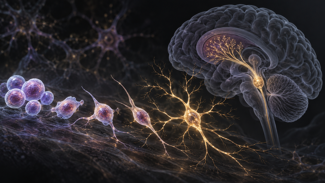 Original medical illustration for: Reprogramming Cells to Treat Parkinson's Disease: What the Latest Research Shows