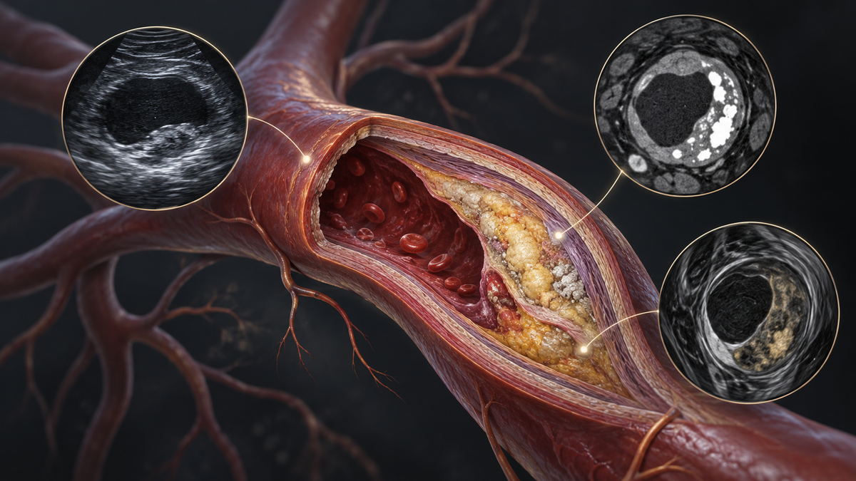 Original medical illustration for: Seeing Inside Your Arteries: The Strengths and Weaknesses of Vascular Imaging for Atherosclerosis