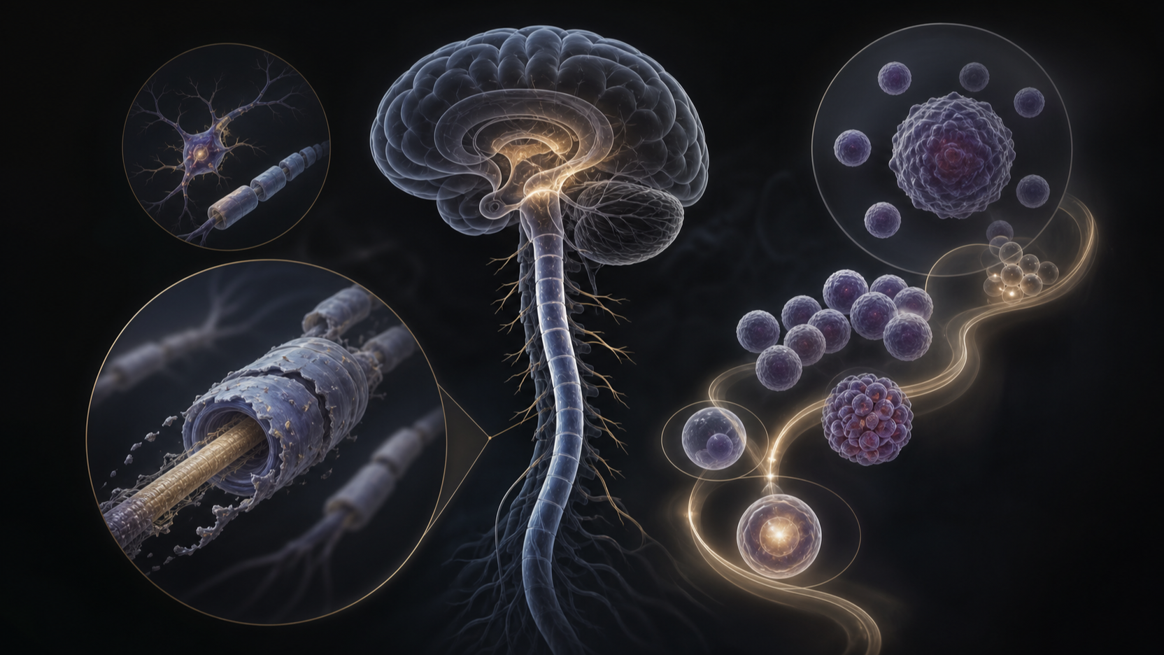 Original medical illustration for: Stem Cell Transplantation for Multiple Sclerosis: A Comprehensive Patient Guide