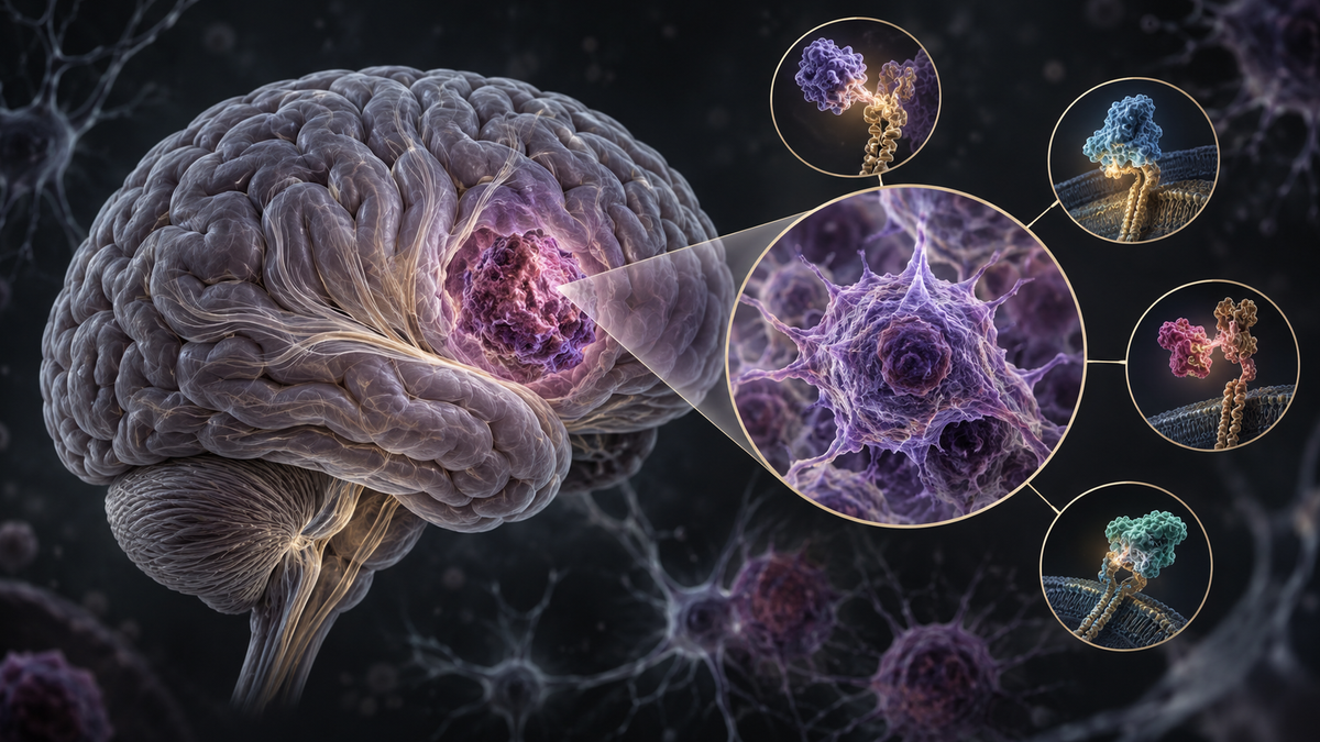 Original medical illustration for: Targeted Therapies for Adult Gliomas: A Guide to Recent Advances