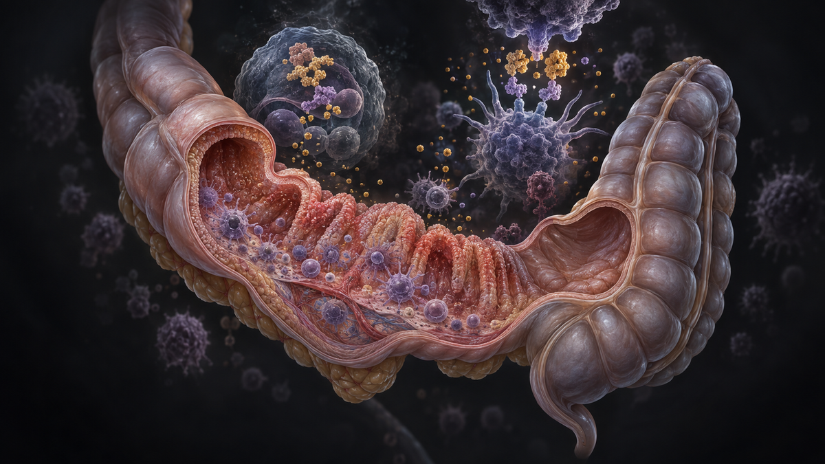 Original medical illustration for: Teenager With Hard-to-Treat Crohn’s Disease Achieves Remission With a Combination of Upadacitinib and Risankizumab