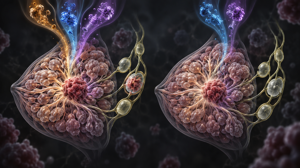 Original medical illustration for: Three-Drug Chemotherapy Beats Two-Drug Regimen for Triple-Negative Breast Cancer with Positive Lymph Nodes — But Not When Lymph Nodes Are Clear