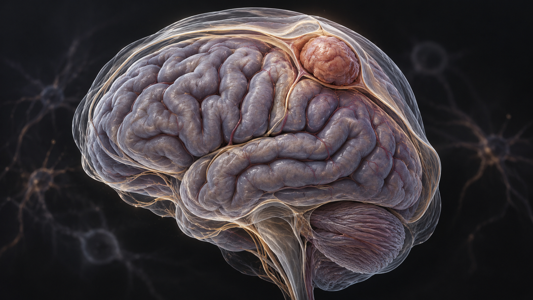 Original medical illustration for: Treating Brain Meningiomas in Elderly Patients: What a Major Italian Study and Global Research Reveal