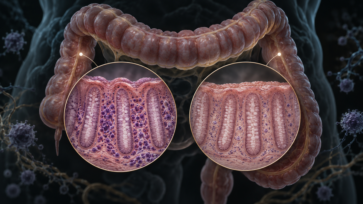 Original medical illustration for: Treating to Microscopic Healing in IBD: Is It Time to Make Histologic Remission a Treatment Goal?
