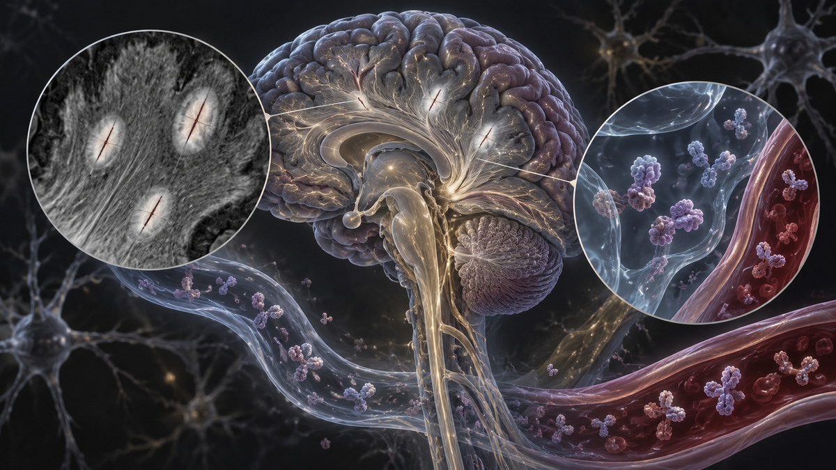 Original medical illustration for: Two New Biomarkers That Could Transform Multiple Sclerosis Diagnosis: The Kappa Free Light Chain Index and the Central Vein Sign