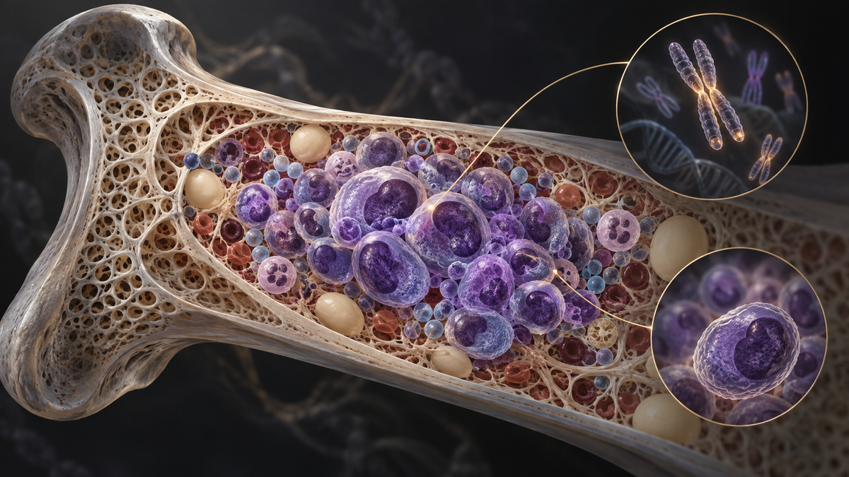 Original medical illustration for: Understanding High-Risk Multiple Myeloma: A Patient's Guide to Diagnosis, Treatment, and New Hope
