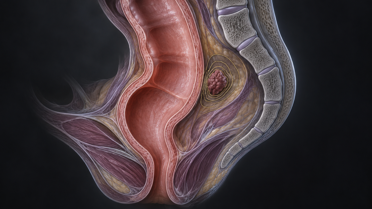 Original medical illustration for: Understanding Treatment Options for Locally Recurrent Rectal Cancer: A Patient's Guide to the 2026 American Radium Society Guidelines