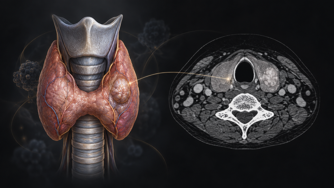 Original medical illustration for: Using CT Scans to Spot Thyroid Cancer in Incidentally Found Nodules: What Patients Should Know