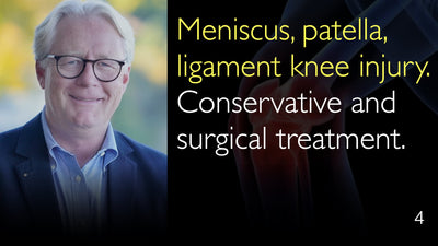 Lésions méniscales, rotuliennes et ligamentaires du genou. Prise en charge conservatrice et chirurgicale. 4