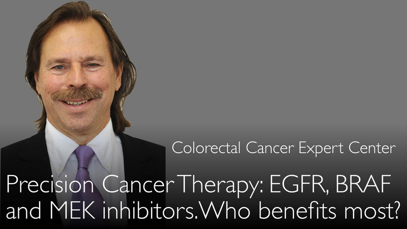 Precision chemotherapy of colorectal cancer. EGFR, BRAF, MEK inhibitors. 4-1