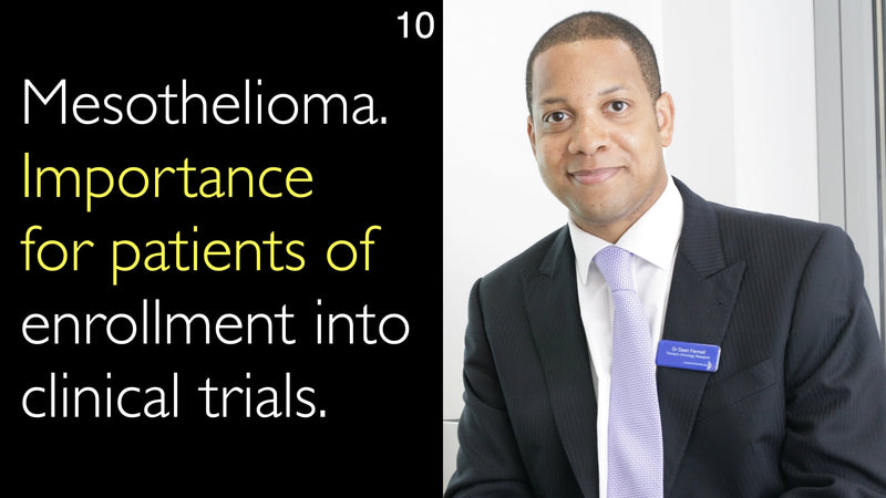Mesothelioma. Importance  for patients of enrollment into clinical trials. 10