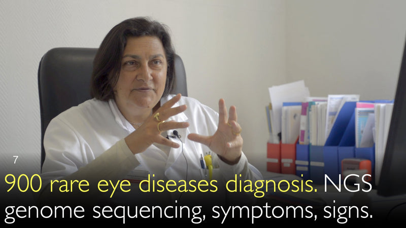 900 rare eye diseases diagnosis. NGS genome sequencing, symptoms, signs. 7