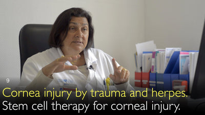 Hoornvliesletsel door trauma en herpes. Stamceltherapie voor hoornvliesletsel. 9