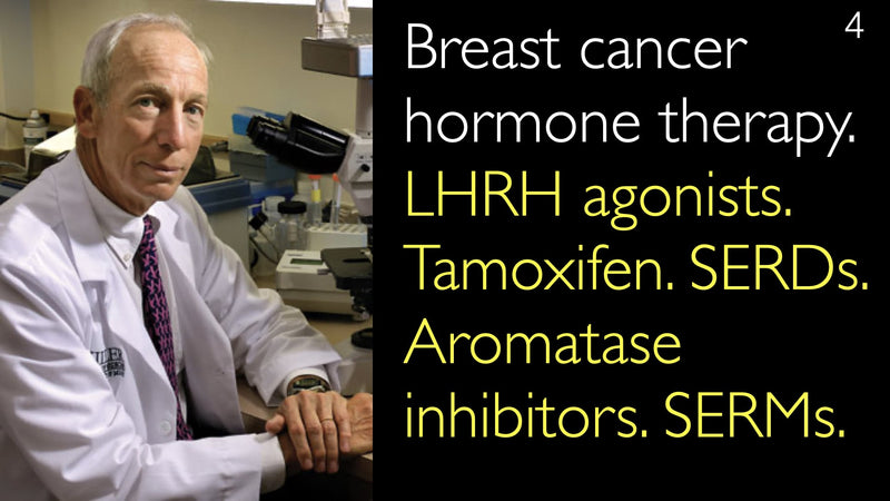 Breast cancer hormone therapy. LHRH agonists. Tamoxifen. SERDs. Aromatase inhibitors. SERMs. 4