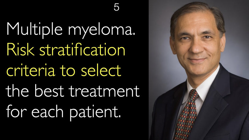 Multiple myeloma. Risk stratification criteria to select the best treatment for each patient. 5