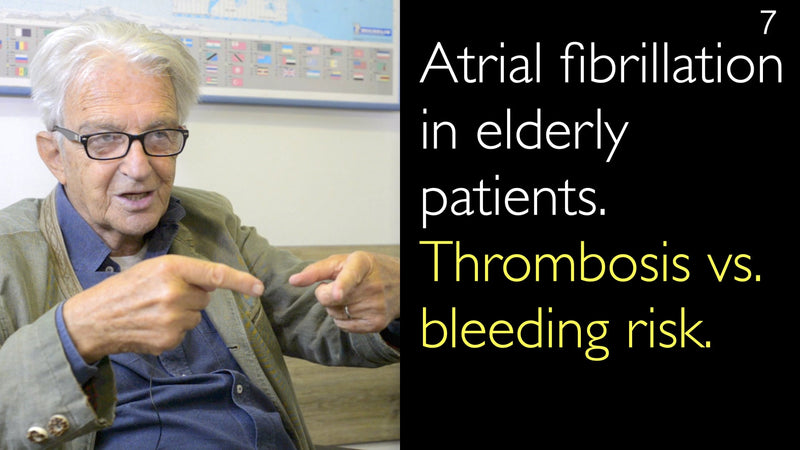 Atrial fibrillation in elderly patients. Thrombosis vs. bleeding risk. 7