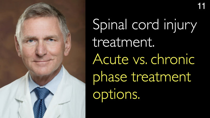 Spinal cord injury treatment. Acute vs. chronic phase treatment options. 11
