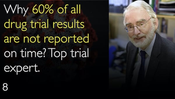 Why 60% of all drug trial results are not reported on time? Top clinical trial expert. 8