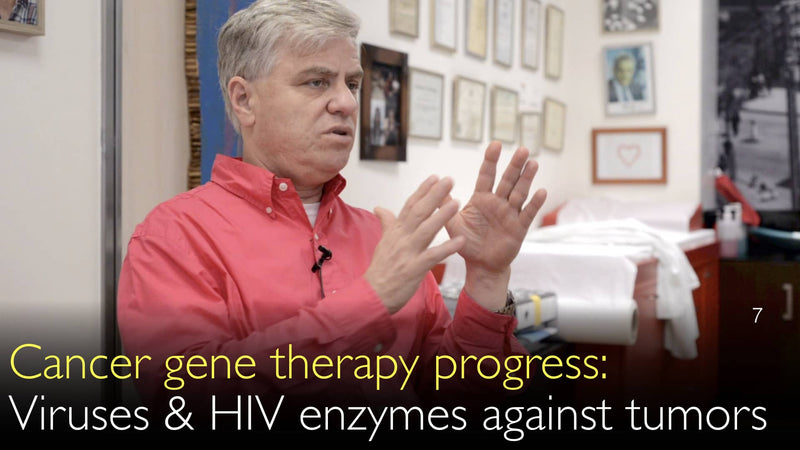 Cancer gene therapy. Viruses and HIV enzymes against tumors. 7